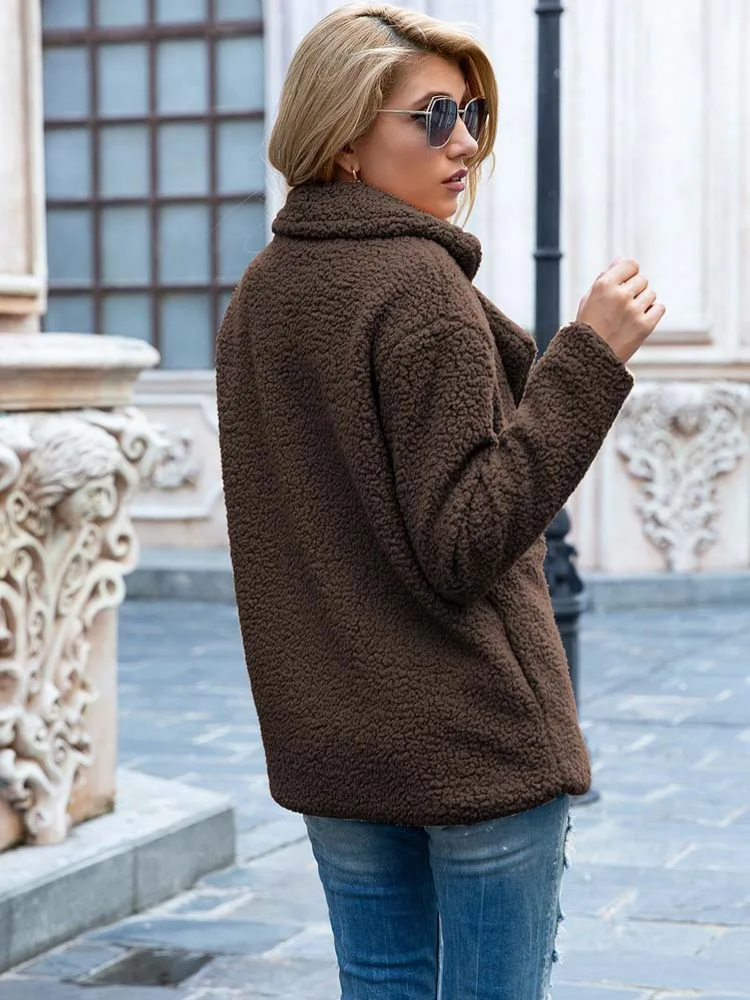 Drune | Warmer Teddy-Mantel für Frauen