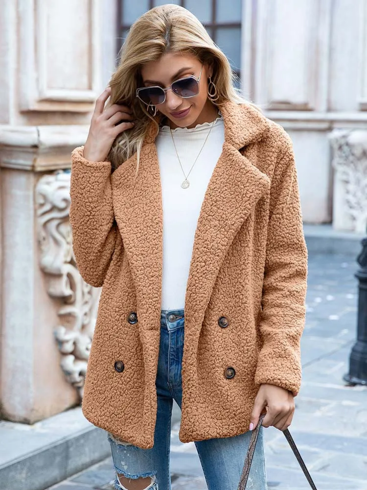 Drune | Warmer Teddy-Mantel für Frauen