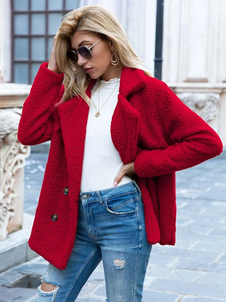 Drune | Warmer Teddy-Mantel für Frauen