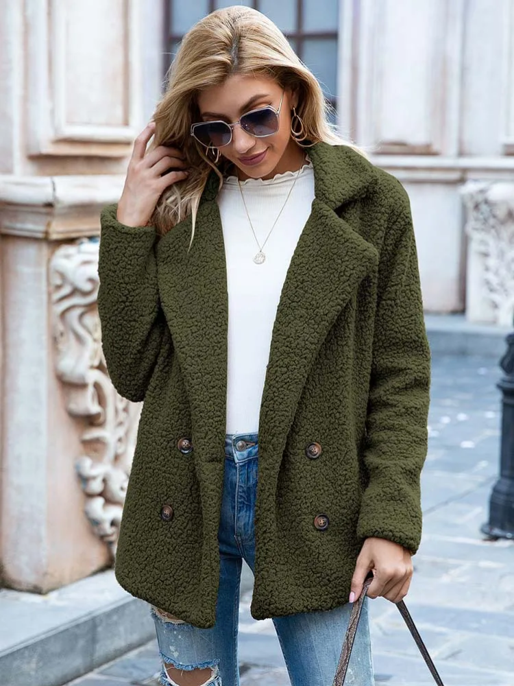 Drune | Warmer Teddy-Mantel für Frauen