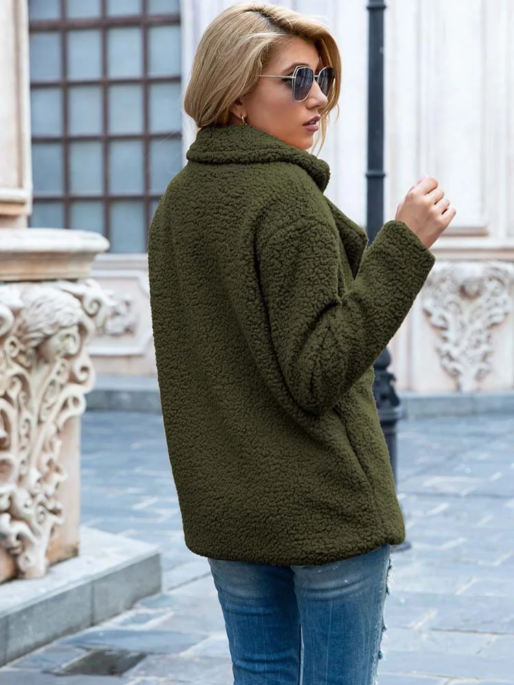 Drune | Warmer Teddy-Mantel für Frauen