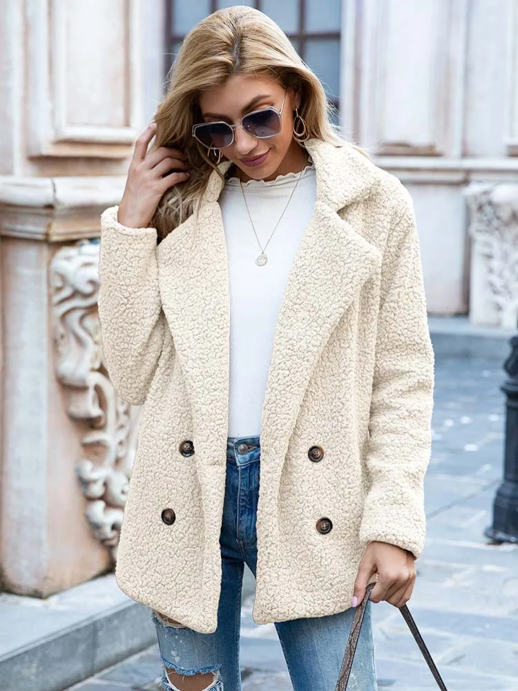 Drune | Warmer Teddy-Mantel für Frauen