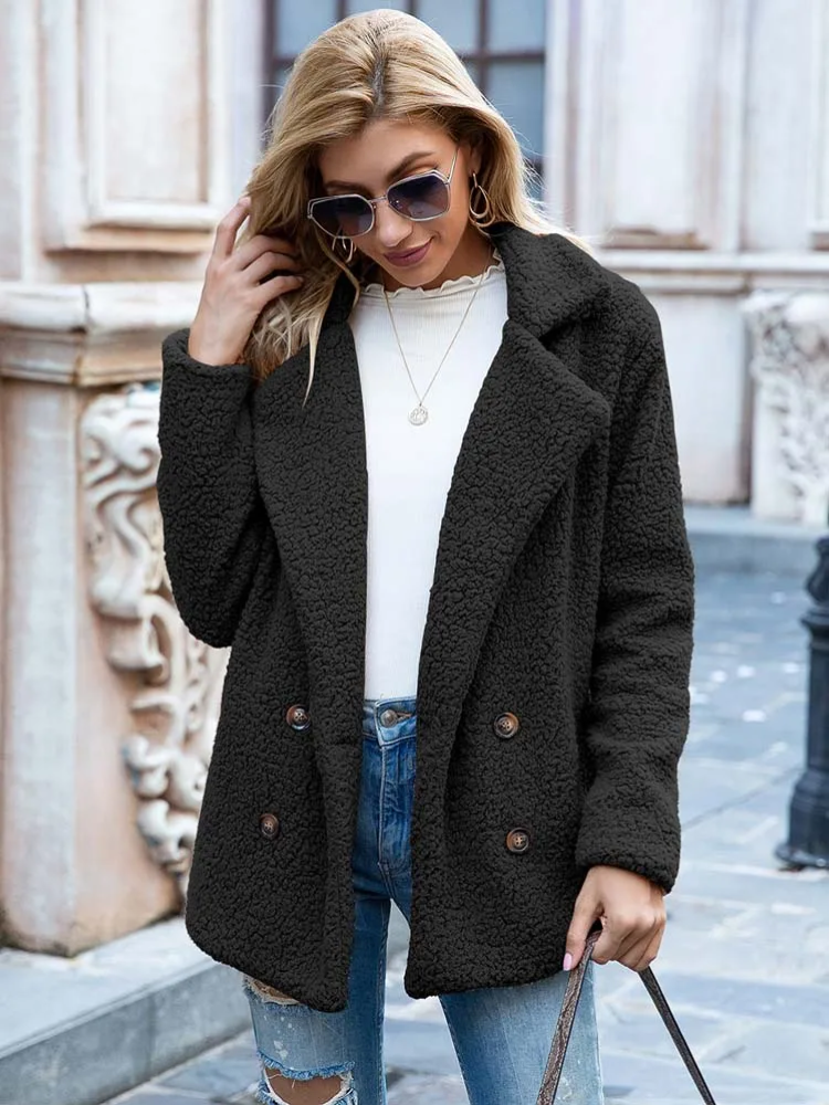 Drune | Warmer Teddy-Mantel für Frauen