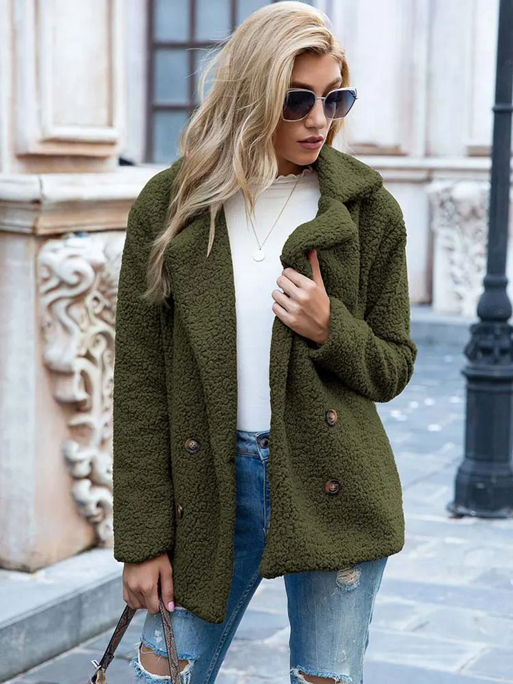Drune | Warmer Teddy-Mantel für Frauen