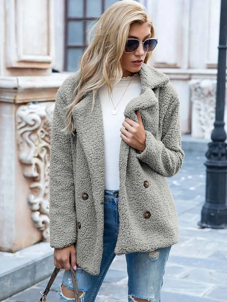 Drune | Warmer Teddy-Mantel für Frauen