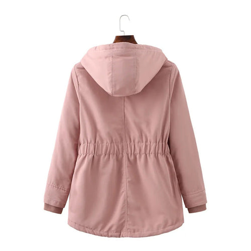 Drune | Damen Parka Jacke mit Kapuze und warmem Futter