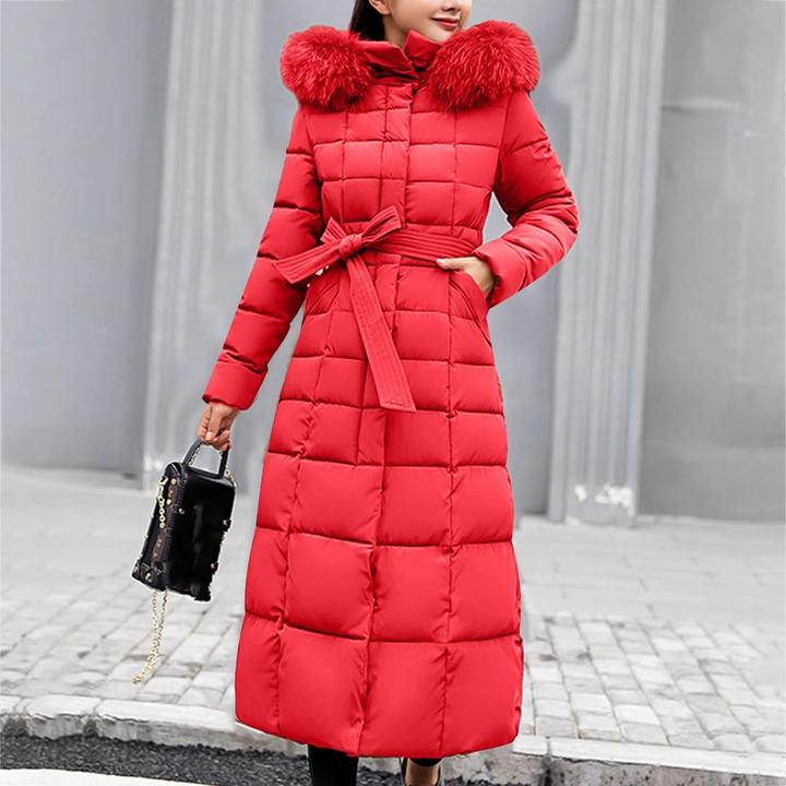 Drune | Damen Lange Winterjacke mit Pelzkragen