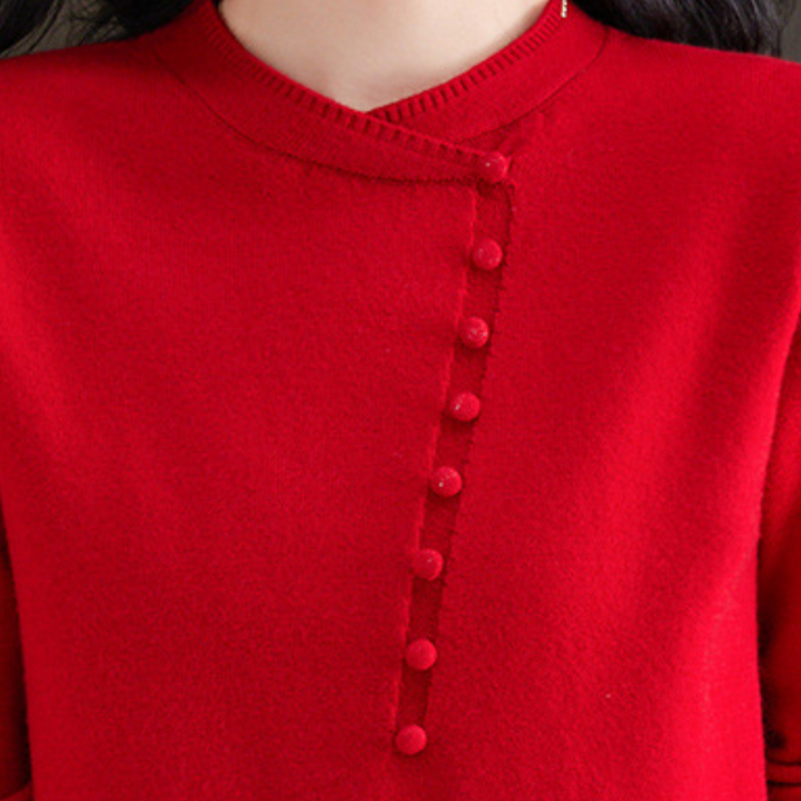 Drune | Stilvoller Damenpullover mit Knöpfen
