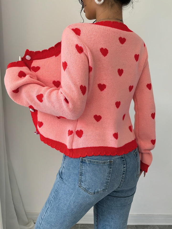 Drune | Damenvest mit Herzmuster