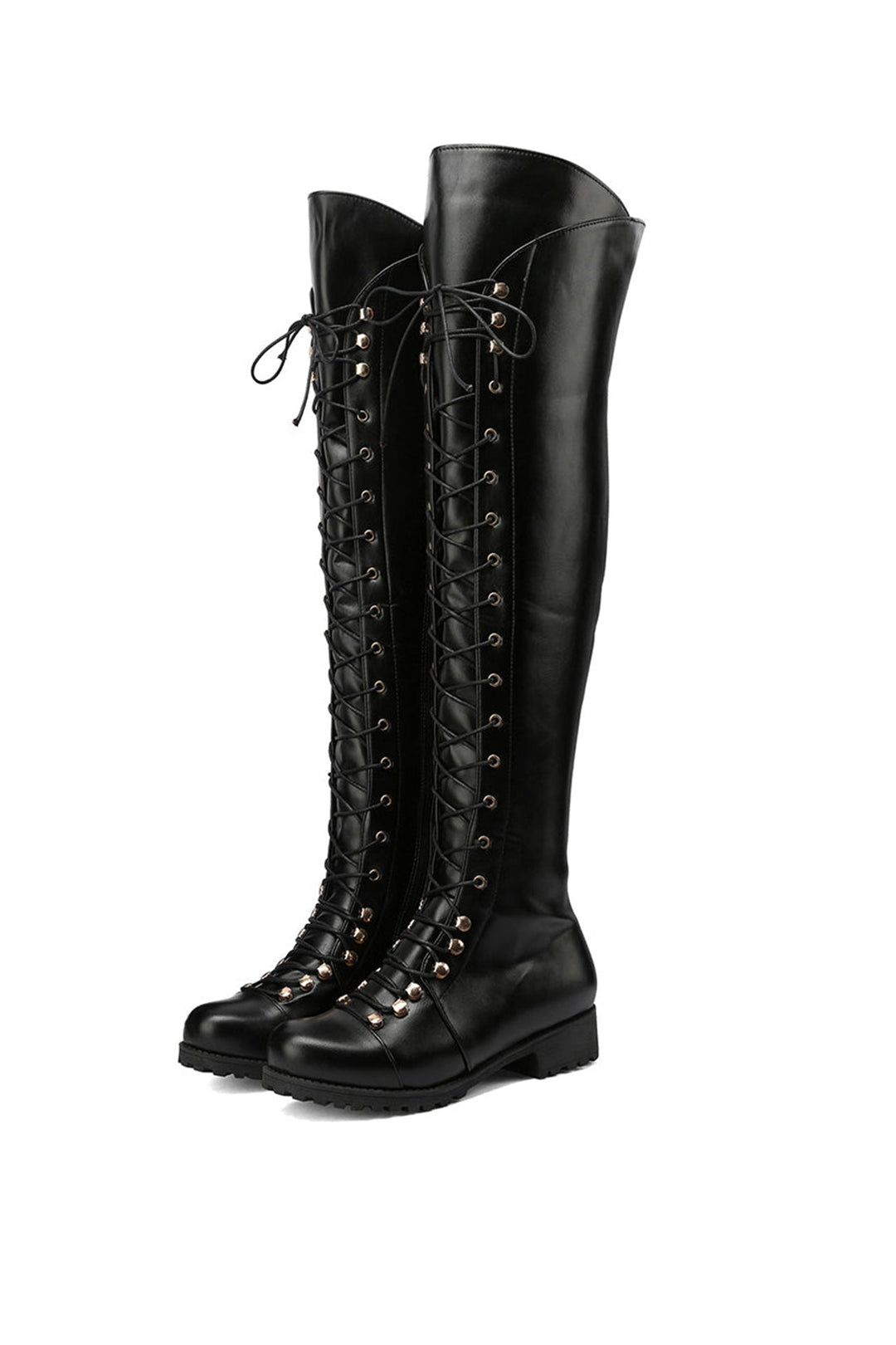 Drune | Over-The-Knee Stiefel mit Schnürsenkeln