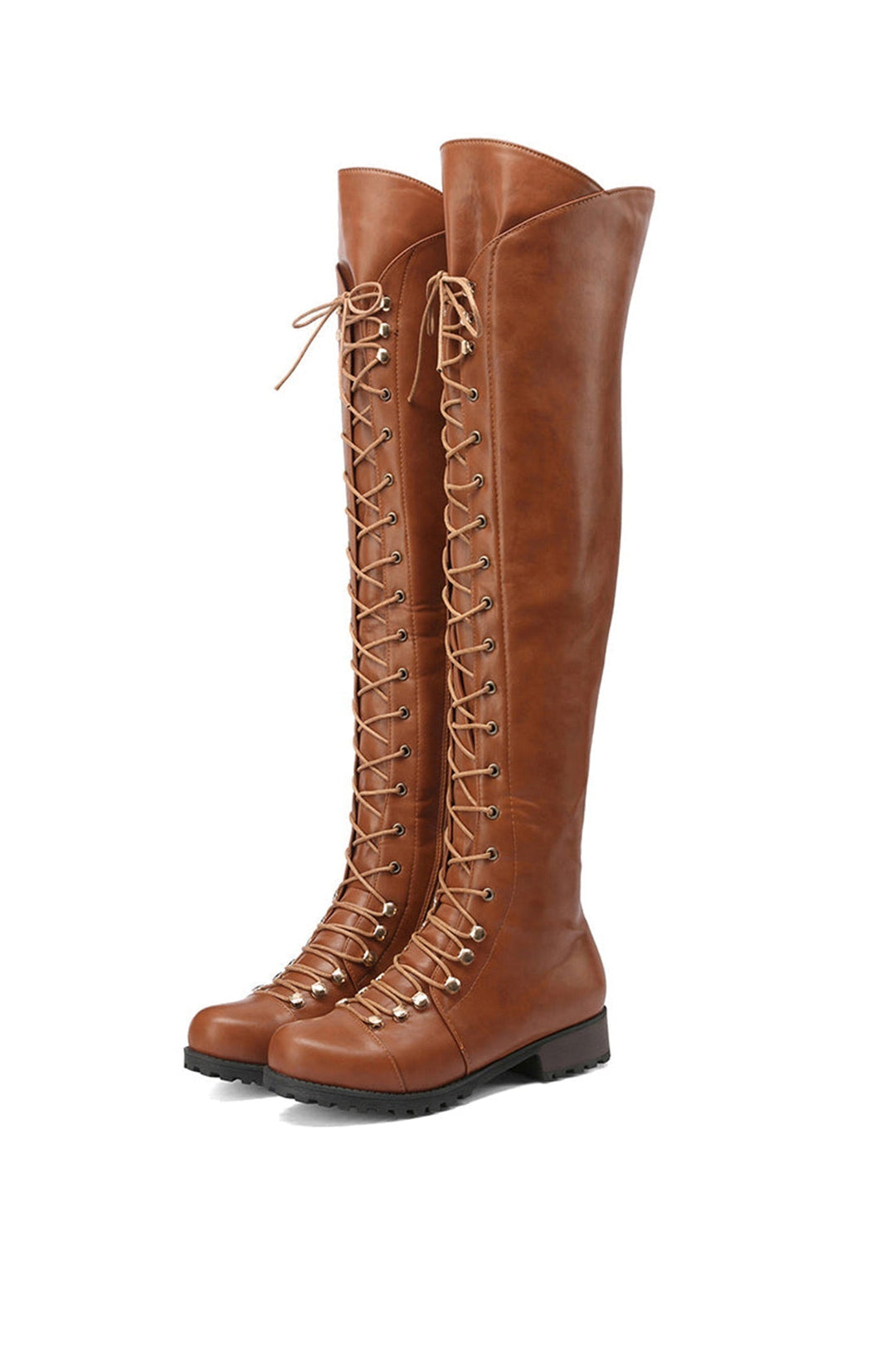 Drune | Over-The-Knee Stiefel mit Schnürsenkeln