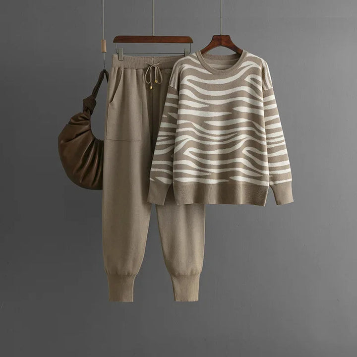 Drune | Lounge Set mit Zebra-Muster