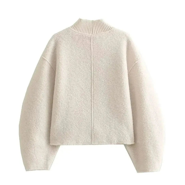 Drune | Strukturierter Rollkragenpullover für Damen aus Boucle-Strick