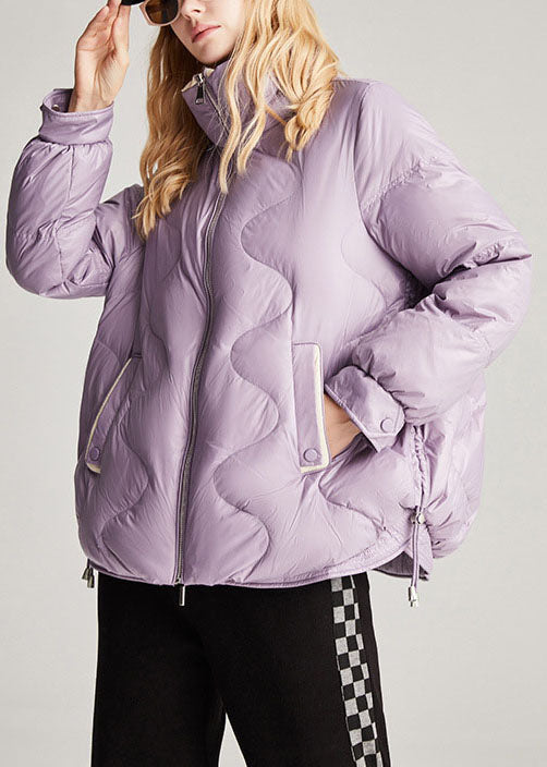 Drune | Lila Taschen Kordelzug Freizeit Winter Enten Daunen Wintermäntel