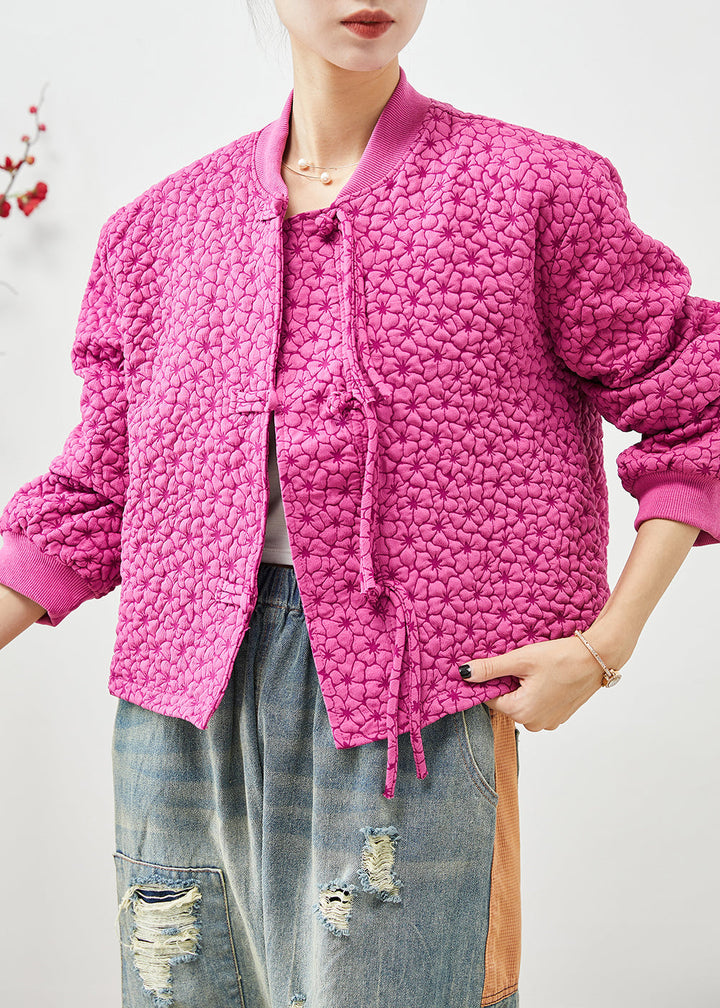Drune | Rose Stehkragen Jacquard Kordelzugjacken
