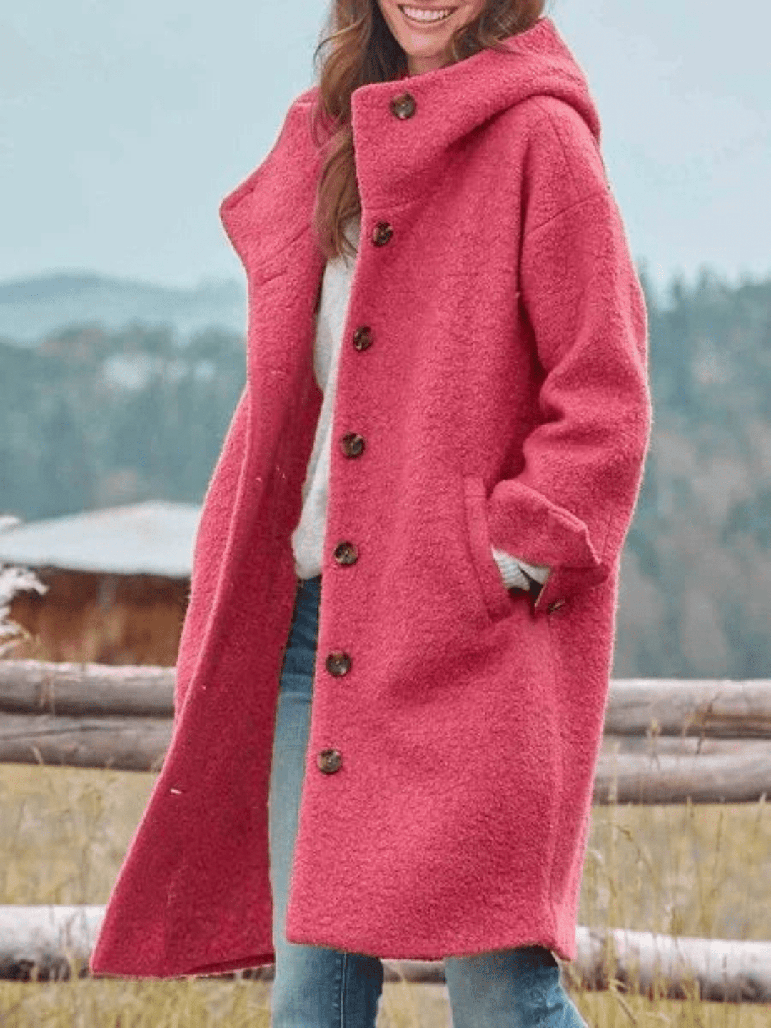 Drune | Stylischer Warmer Mantel mit Praktischen Taschen