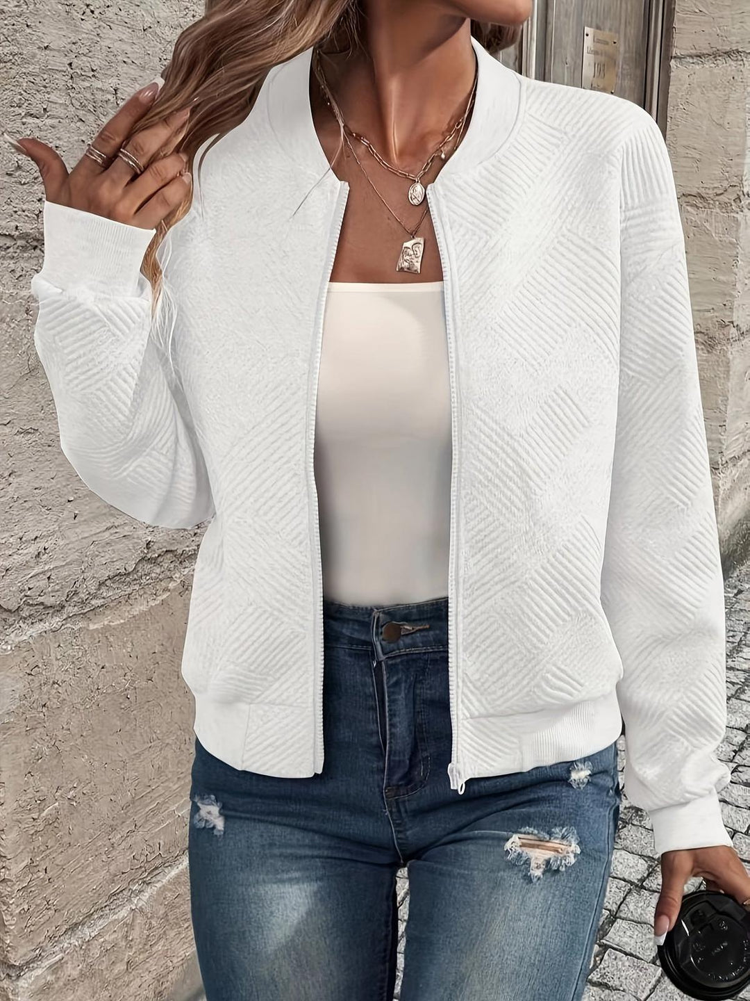 Drune | Stylische Damen Zip up Jacke Für Herbstmode