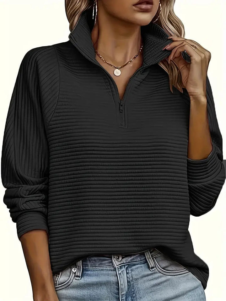 Drune | Stylischer Damen Reißverschluss-Pullover für gemütliche Herbstmode