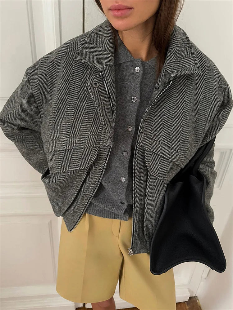 Drune | Herbstmantel - Stilvoller & Bequemer Mantel mit Hoher Taille und Reißverschluss für Kühlere Tage