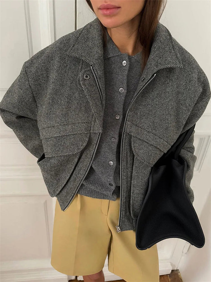Drune | Herbstmantel - Stilvoller & Bequemer Mantel mit Hoher Taille und Reißverschluss für Kühlere Tage
