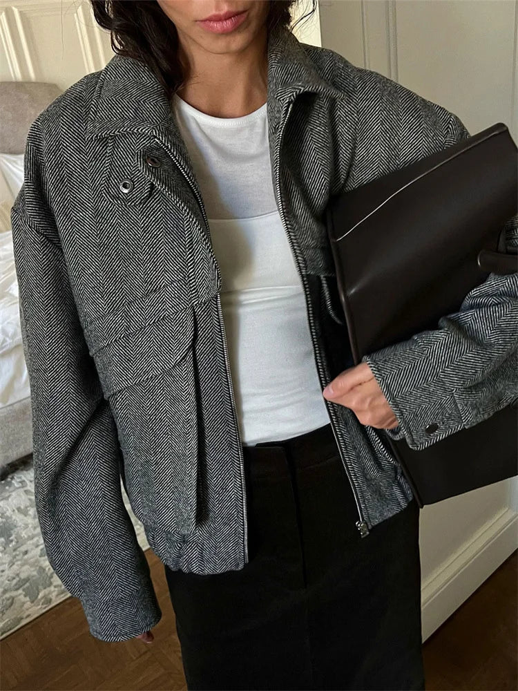 Drune | Herbstmantel - Stilvoller & Bequemer Mantel mit Hoher Taille und Reißverschluss für Kühlere Tage