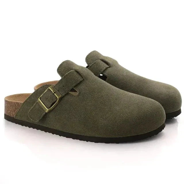 Drune | Slip on Korksohle Pantoletten Herrenschlappen
