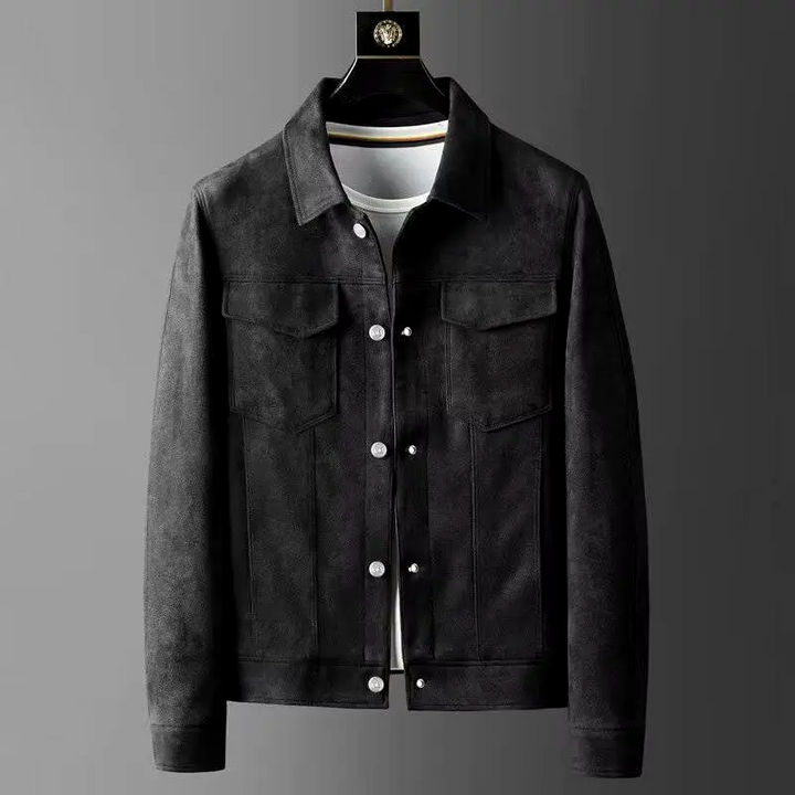 Drune - Klassische Wildlederjacke