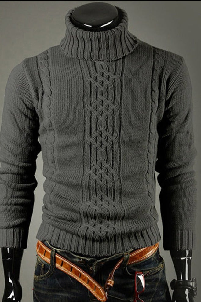 Drune | Herren Rollkragenpullover aus dicker Wolle mit hohem Kragen