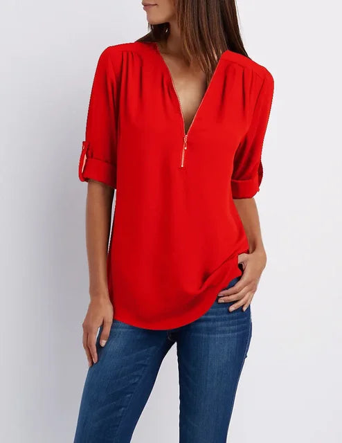 Drune | Moderner Top Zip Pullover aus nachhaltiger Baumwolle