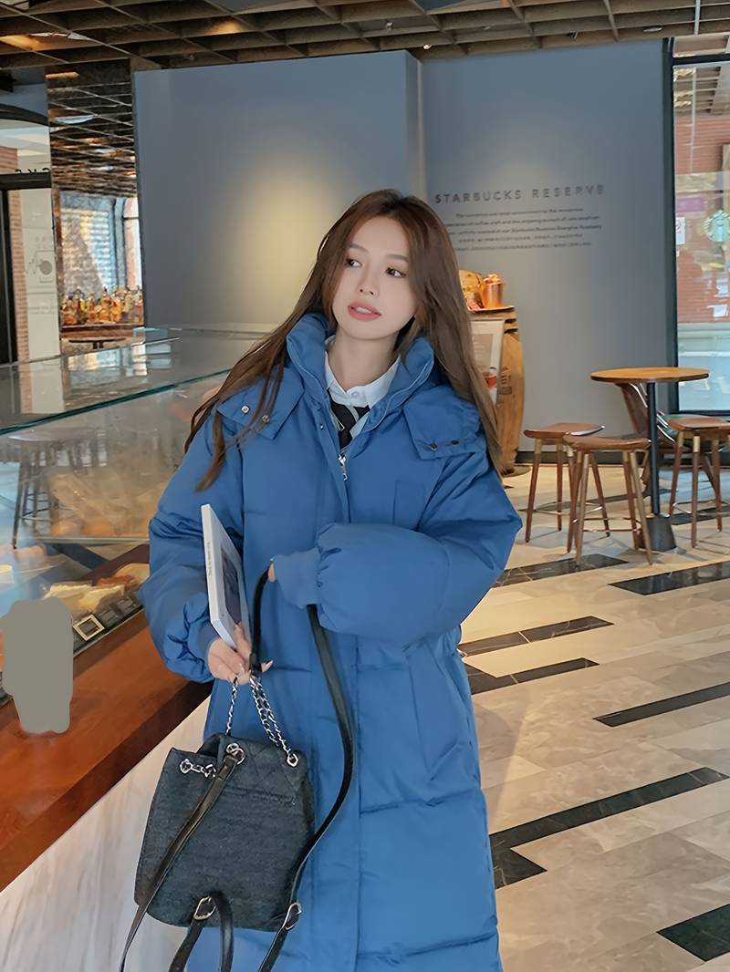 Drune | Lange Pufferjacke Wasserabweisend Gep Quiltetes Design Kapuze Warm Und Bequem