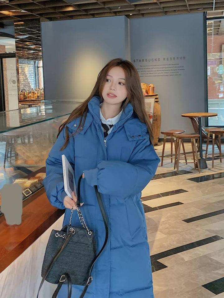 Drune | Lange Pufferjacke Wasserabweisend Gep Quiltetes Design Kapuze Warm Und Bequem