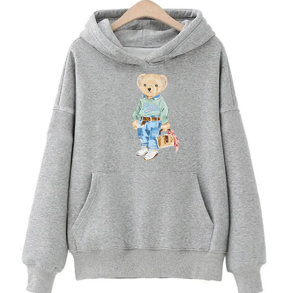 Drune | Bärenmuster Sweatshirt für Damen