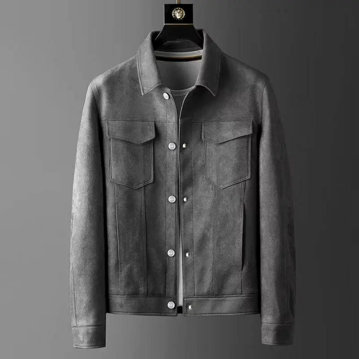 Drune | Herren Wildleder Jeansjacke, Stylisch & Zeitlos