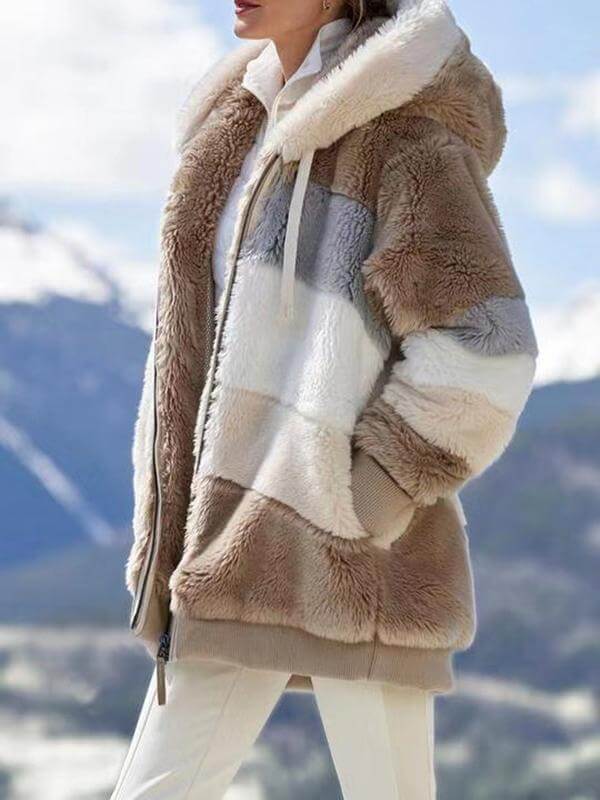 Drune | Bunte Fleece-Hoodiejacke