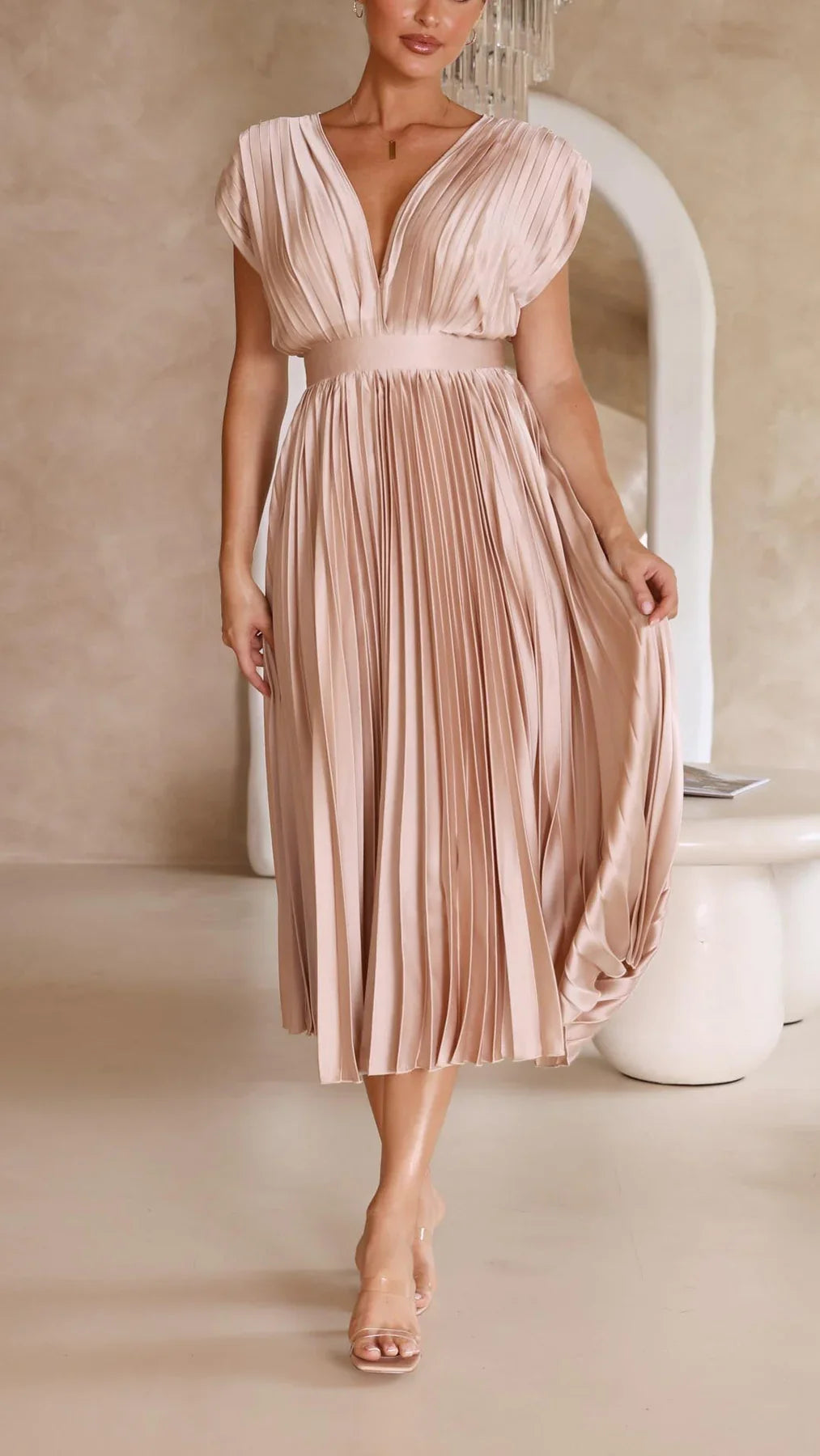 Drune - Elegantes Sexy Plissee-Kleid