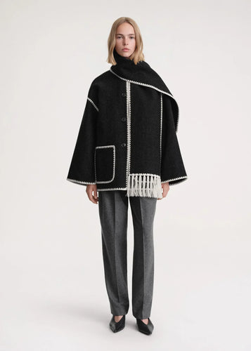 Drune | Warmen Wollmantel für Damen - Grau - Elegant und stilvoll