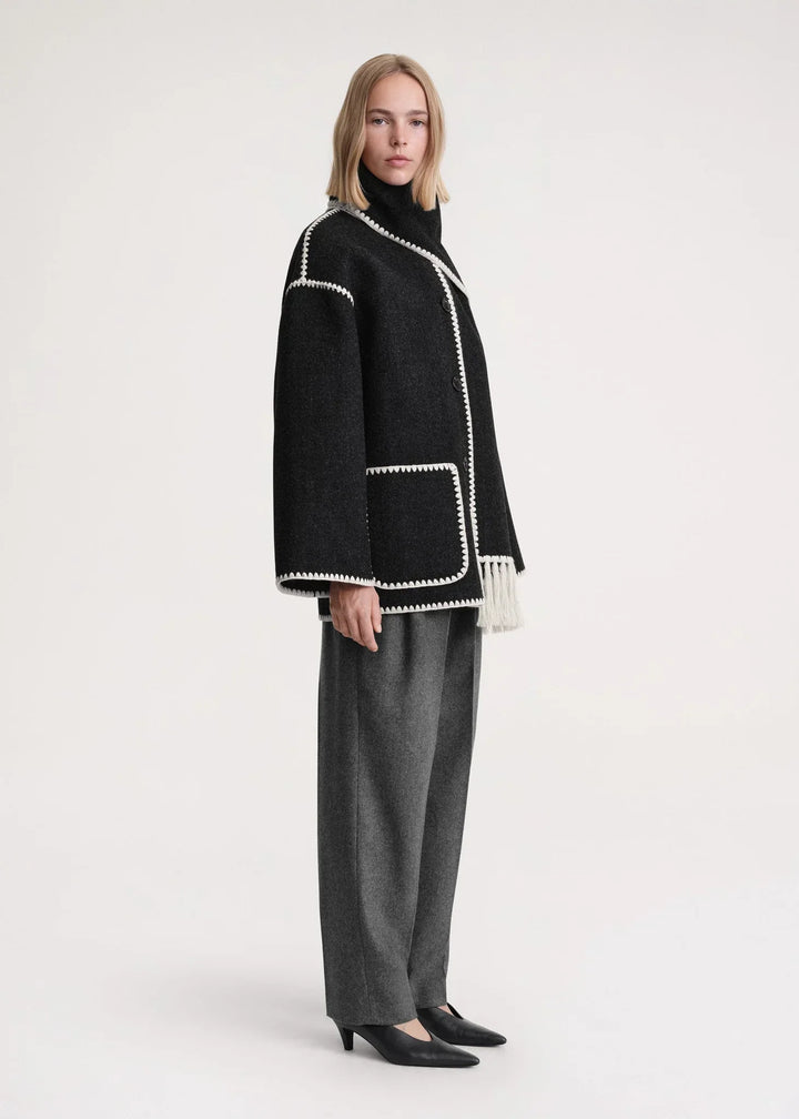 Drune | Wollmantel für Damen Grau Elegant und Stilvoll