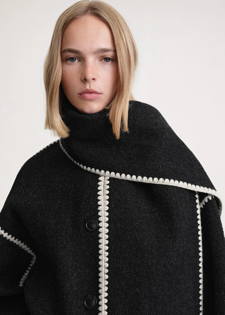 Drune | Wollmantel für Damen Grau Elegant und Stilvoll