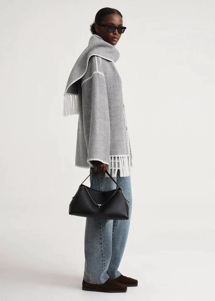 Drune | Wollmantel für Damen Grau Elegante und Stilvoll