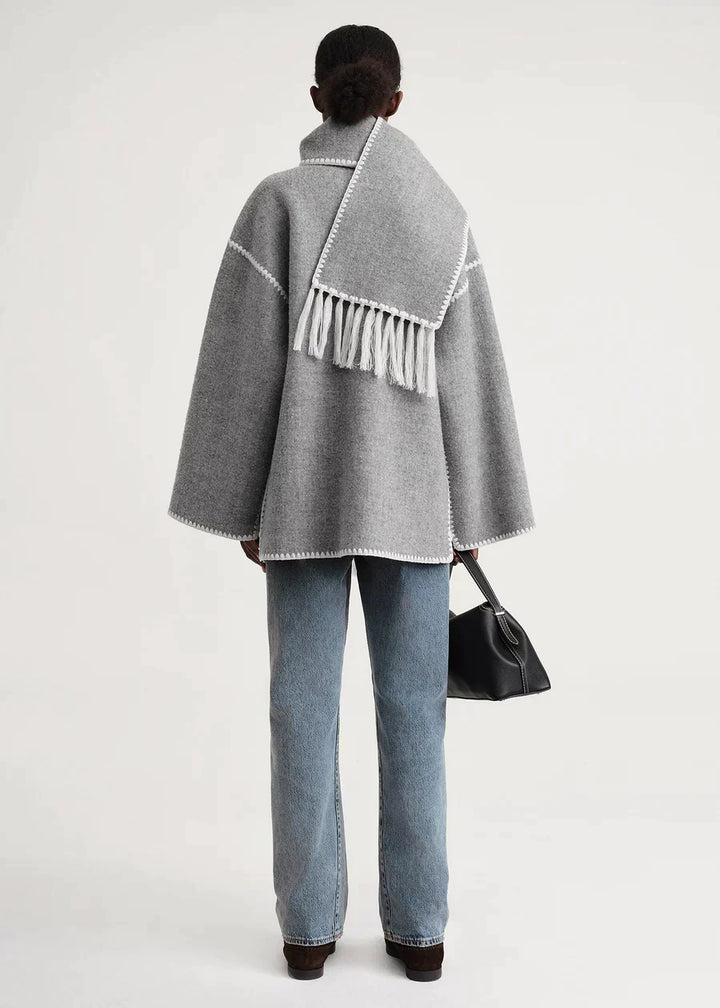 Drune | Wollmantel für Damen Grau Elegante und Stilvoll