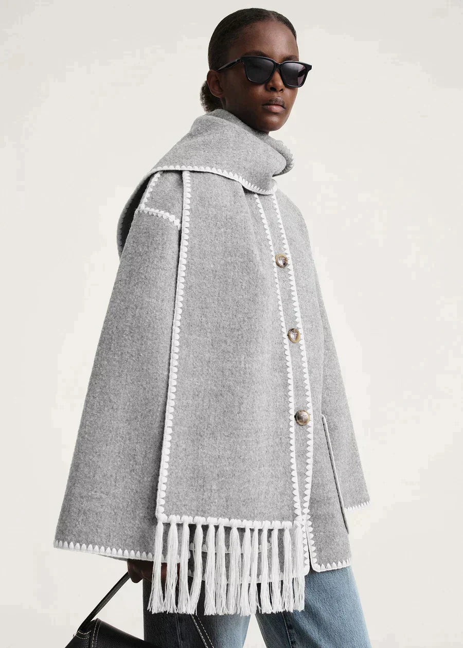 Drune | Wollmantel für Damen Grau Elegant und Stilvoll