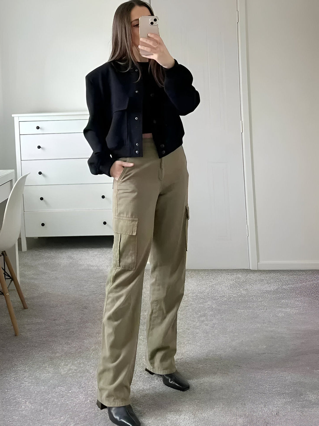 Drune | Tweed Jacket mit Vordertaschen