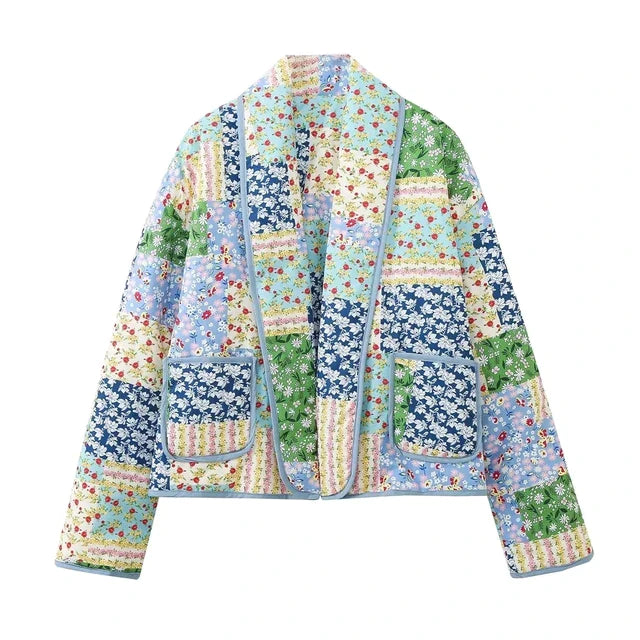 Drune | Wendbare Vintage-Patchwork-Blumenjacke für Frauen - Favorit im Frühling und Sommer 2025