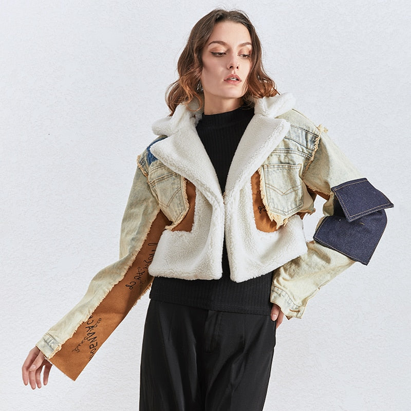 Drune | Got Caught Denim Crop Jacke