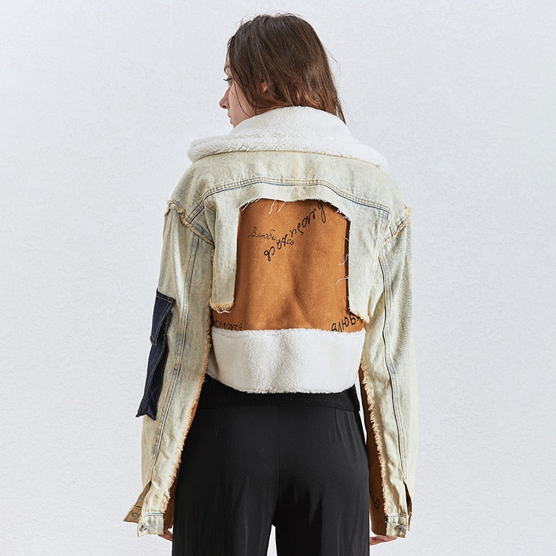 Drune | Got Caught Denim Crop Jacke