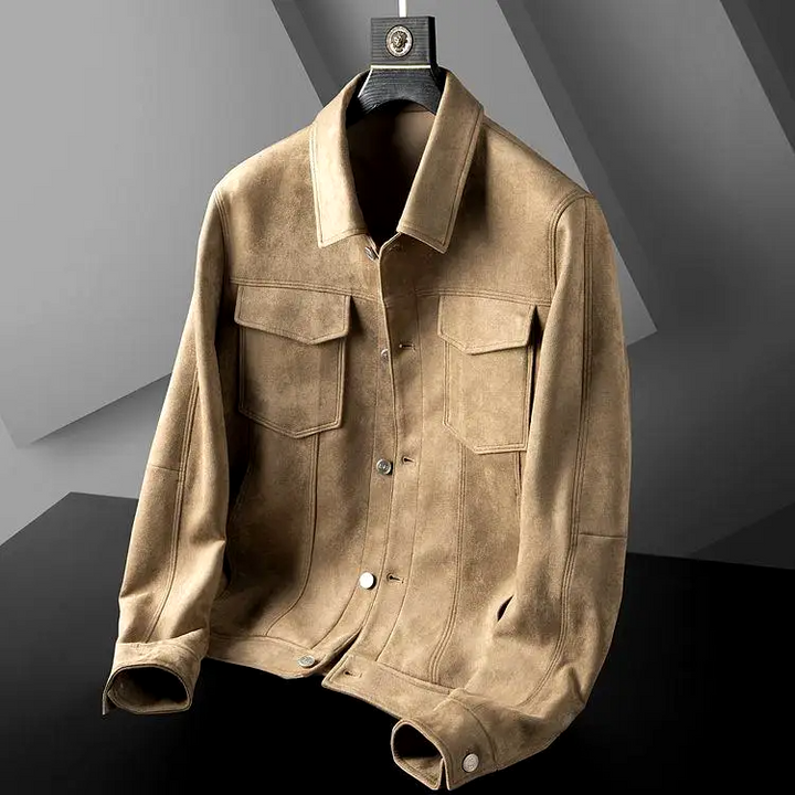 Drune | Herren Wildleder Jeansjacke, Stylisch & Zeitlos