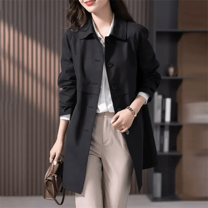 Drune | Maßgeschneiderter Damen Trenchcoat mit Klassischem Kragen