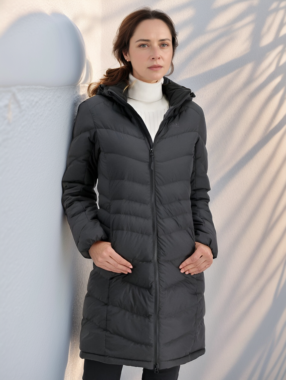 Drune | Long Steppjacke Warm, Leicht, Wasserabweisend und Ideal für Den Winter
