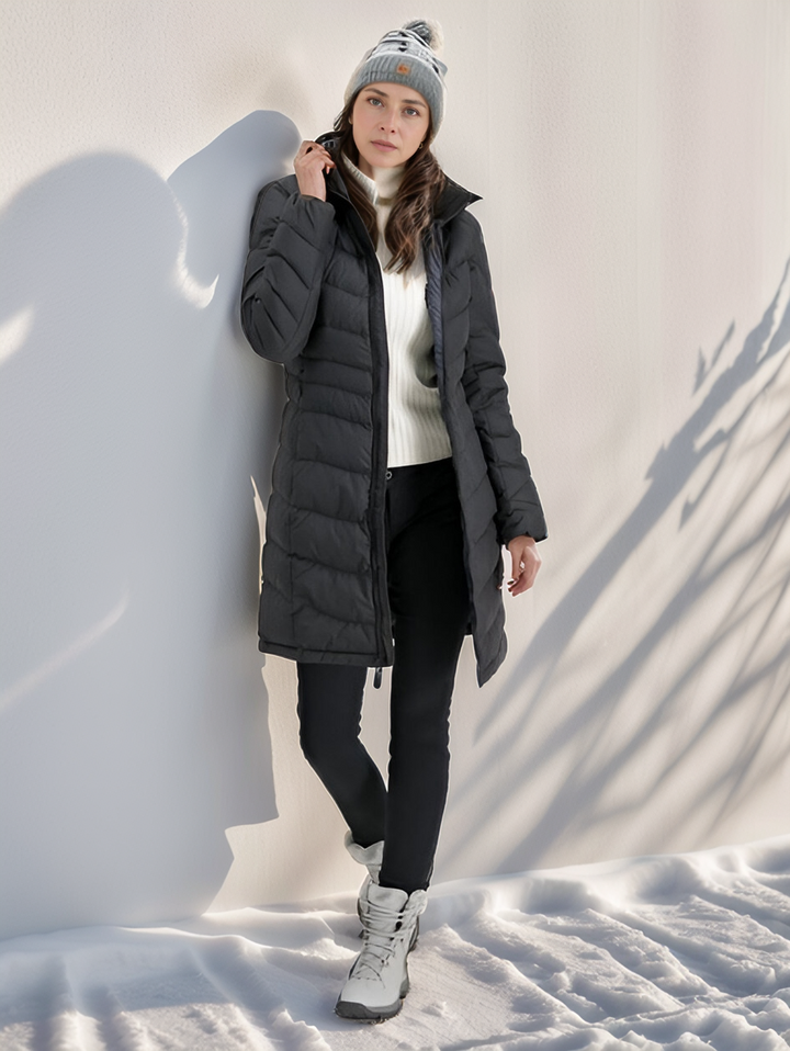 Drune | Long Steppjacke Warm, Leicht, Wasserabweisend und Ideal für Den Winter