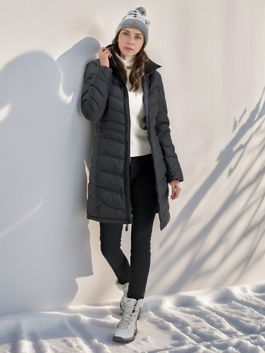 Drune | Long Steppjacke Warm, Leicht, Wasserabweisend und Ideal für Den Winter